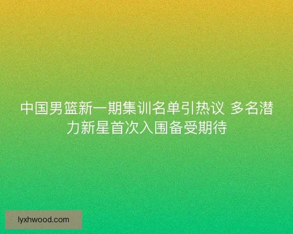 中国男篮新一期集训名单引热议 多名潜力新星首次入围备受期待